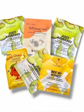 6 Masks Avatara Bee My Honey & Renewing Naisture Softening & Koneuk Essence Mask